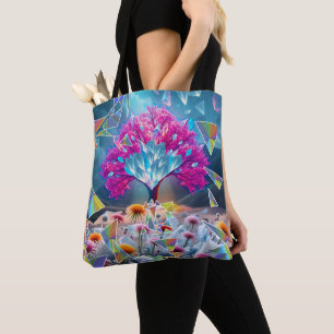 Crystal Tree of Light Tote Bag