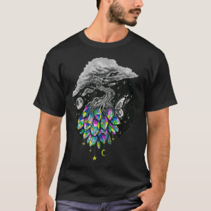 Crystal Tree Roots, Moon, Buterfly, vintage cool  T-Shirt