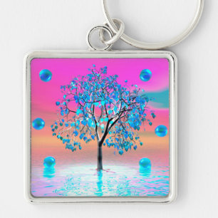 Crystal Tree Sunrise Keychain