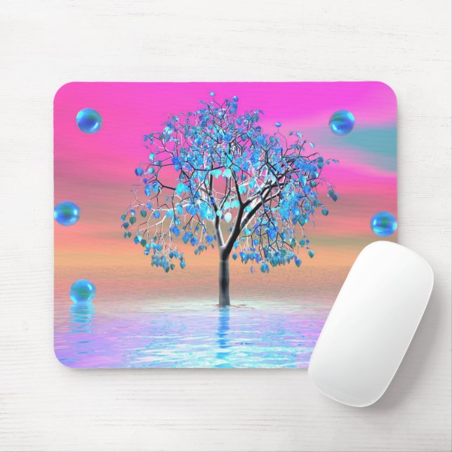 Crystal Tree Sunrise Mouse Pad (With Mouse)