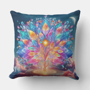 Crystal Tree Throw Pillow
