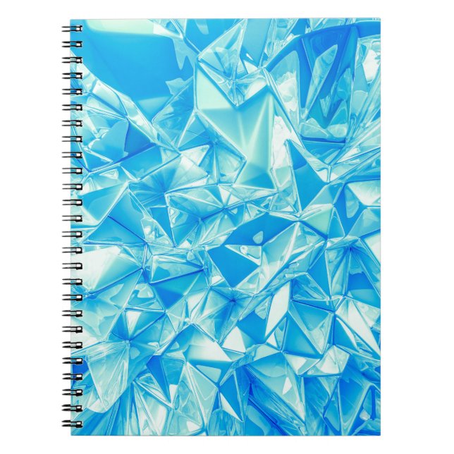 Crystal triangle, 3D rendered background. Notebook (Front)