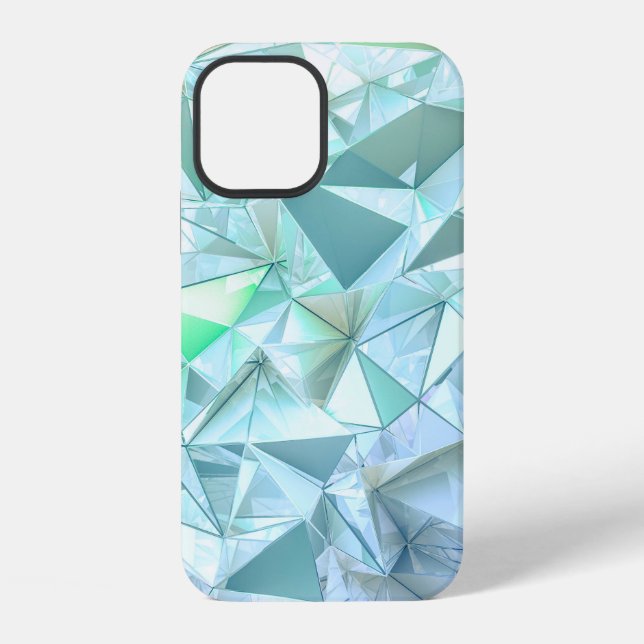 Crystal triangle background. iPhone case (Back)
