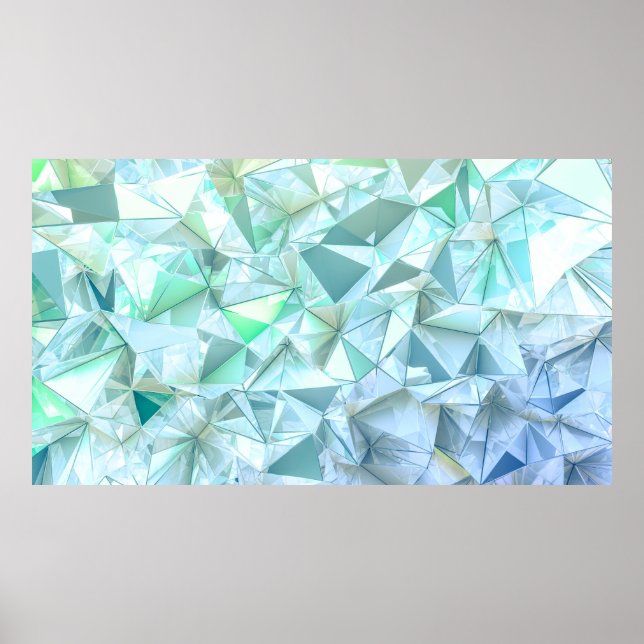 Crystal triangle background. poster (Front)