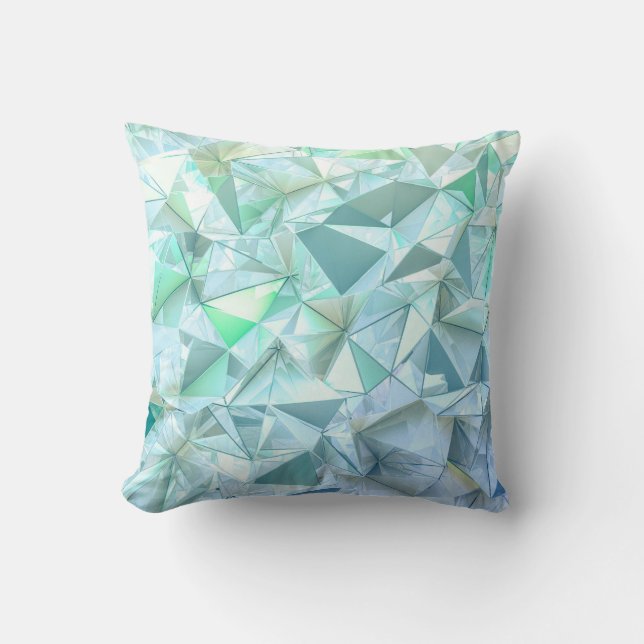 Crystal triangle background. throw pillow (Front)