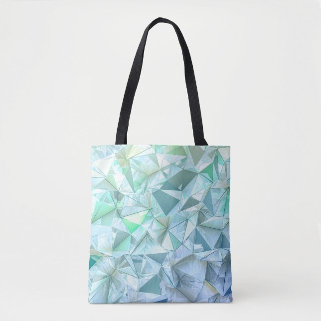 Crystal triangle background. tote bag (Front)