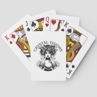 Crystal Visions Mystical Woman Vintage T-Shirt | B Playing Cards