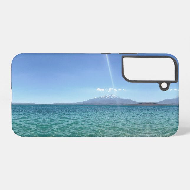 Crystal Water View Blue Sky Beach Vibe Peaceful Samsung Galaxy S22+ Case (Back Horizontal)