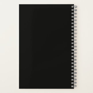 Crystal Wolf Wall Art | White Line Art on Black |  Notebook