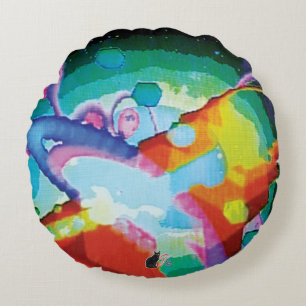 Crystalize KC image Round Pillow