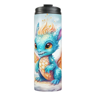 Crystalized Cute Baby Blue Dragon-68799 Thermal Tumbler