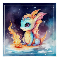 Crystalized Cute Baby Dragon
