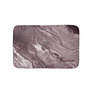 Crystalized Mauve Agate Dusty Rose Pink Marble Bath Mat