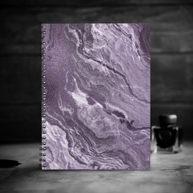 Crystalized Purple Agate | Moody Marbled Stone Notebook (Creator Uploaded)