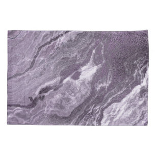 Crystalized Purple Agate Moody Marbled Stone Pillowcase