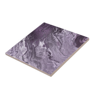 Crystalized Purple Agate   Moody Marbled Stone Tile