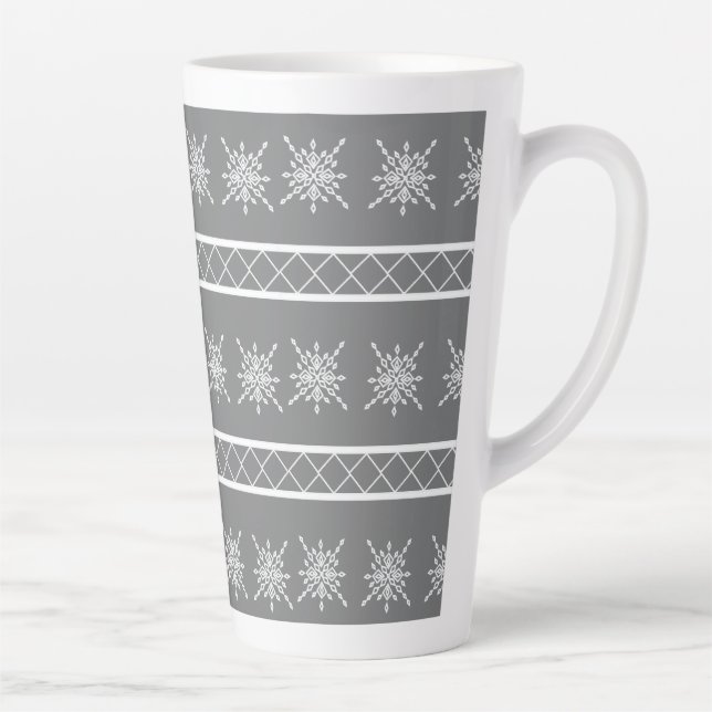 Crystalized Snowflake Latte Mug (Right)