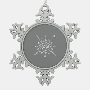 Crystalized Snowflake Snowflake Pewter Christmas Ornament