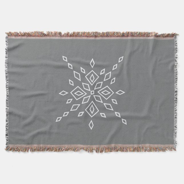 Crystalized Snowflake Throw Blanket (Front)