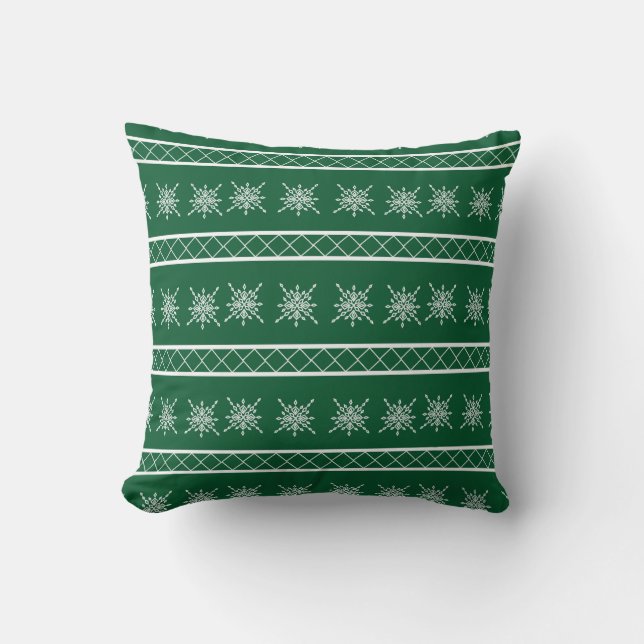 Crystalized Snowflake Throw Pillow (Front)