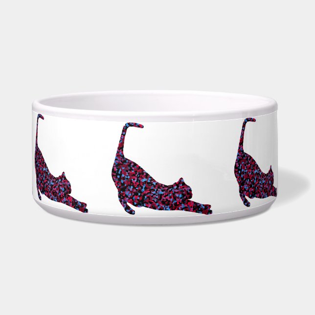 CrystalKatz  Quilted Cat Custom Trendy Pet Bowls (Right)