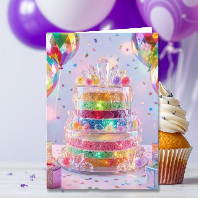 Crystalline Cake Sister's Birthday Card (Creator Uploaded)