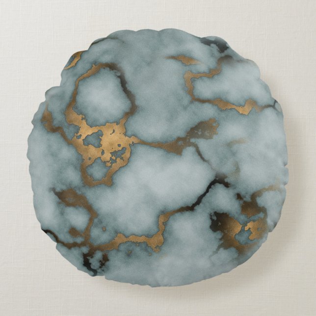 Crystalline Flow Round Pillow (Front)