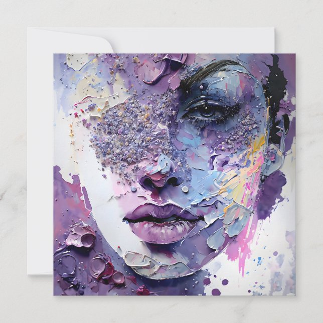 "Crystalline Silence" – A Purple Portrait (Front)