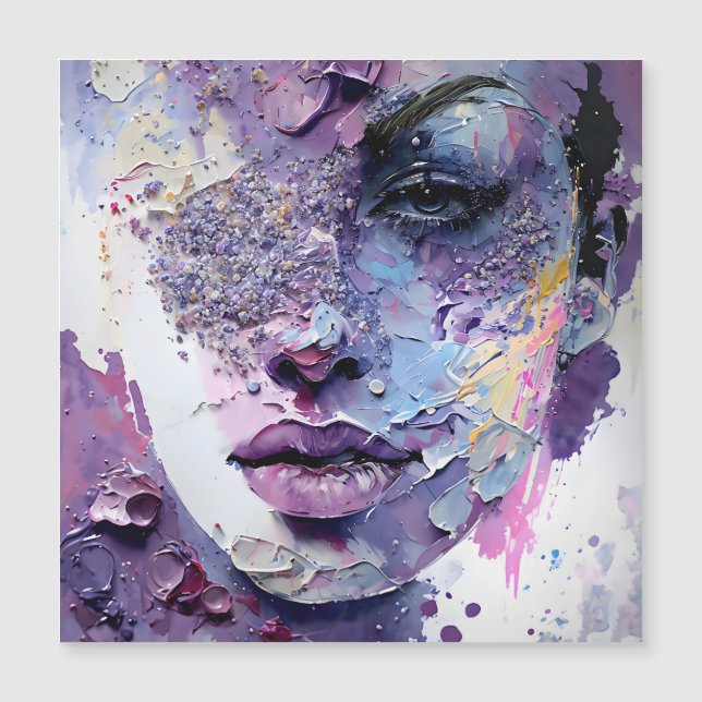 "Crystalline Silence" – A Purple Portrait (Front)