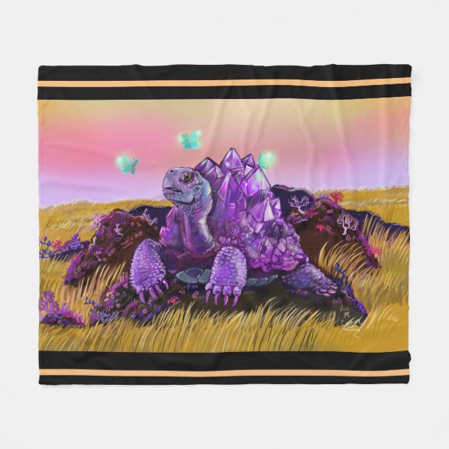 Crystalline Tortoise Fleece Blanket (Front (Horizontal))