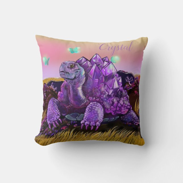 Crystalline Tortoise Throw Pillow (Front)