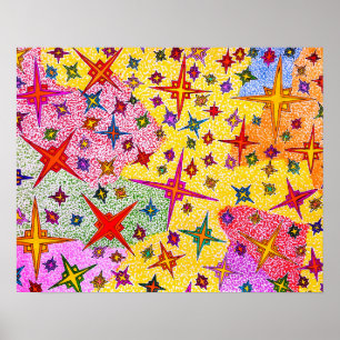 Crystallize - abstract drawing poster