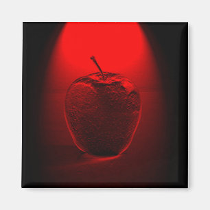 Crystallized Red Apple 2 Inch Square Magnet