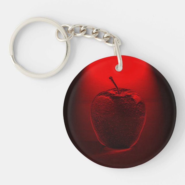Crystallized Red Apple Keychain (Front)