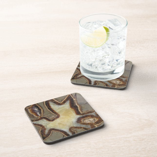 Crystallized Rock Abstract Design Coaster (Right Side)