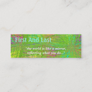 Crystallized ~ template skinny mini business card