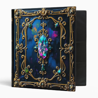 Crystals and Gold Gothic Fantasy Book Cover Binder