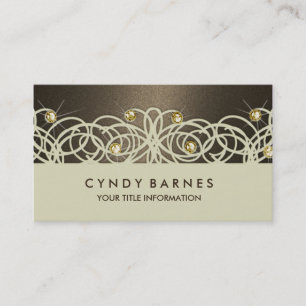 Crystals Brown et Carte de visite dentelle