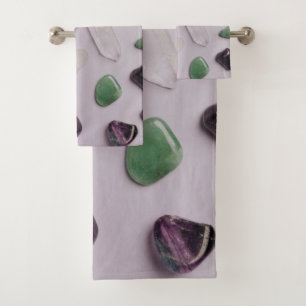 Crystals Gems Energy Vibes Design Bath Towel Set