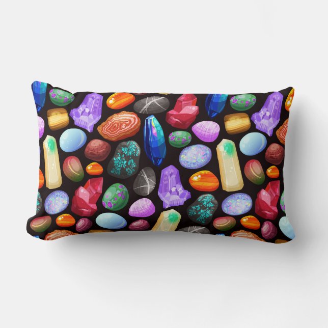 Crystals/Gemstones Lumbar Pillow (Front)