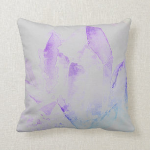 *~* Crystals Modern Abstract Watercolor New Age Throw Pillow