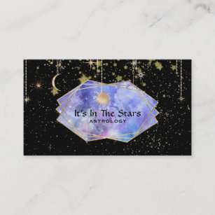 *~* Crystals Moon Cosmos Astrology Stars Business Card