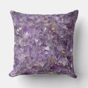 crystals throw pillow