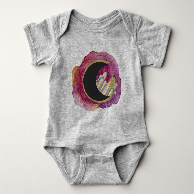 Crystals  "universe is magic" holistic bodysuit (Front)