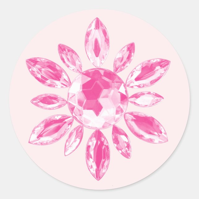 Crystal's Wedding Sticker (pink) (Front)