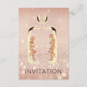 Crystals Western Move Country Party Rose Copper Invitation