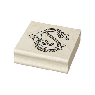 CS Monogram SC Monogram Rubber Ink Stamp