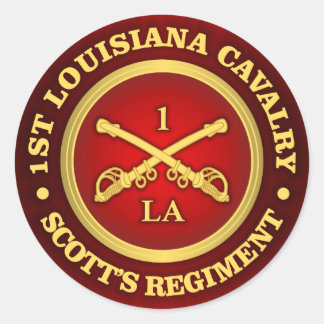 CSC -1st Louisiana Cavalry Classic Round Sticker