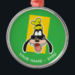 CSEU499012.ai Metal Ornament<br><div class="desc">Stay cool and keep smiling with this vibrant, high-energy Goofy design! Featuring the beloved Goofy rocking a pair of sleek black shades and a classic lime-green hat, this artwork captures the ultimate "summer state of mind." Set against a bold, tilted sunny yellow background, the high-contrast colors and thick white "sticker-style"...</div>