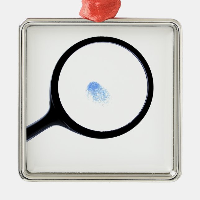 CSI Fingerprint Metal Ornament (Front)
